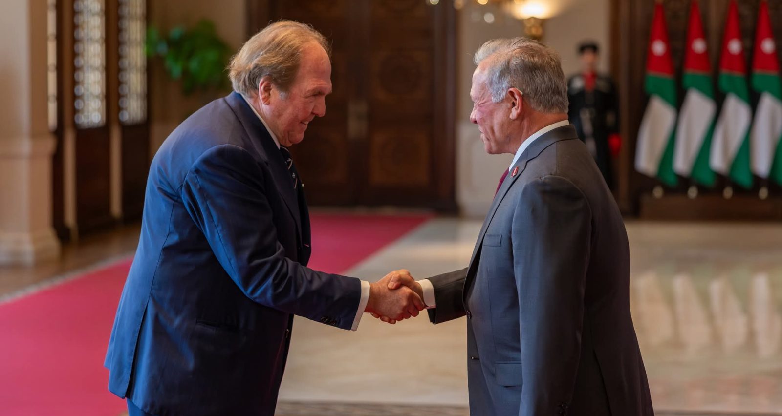 The Ambassador of the Order of Malta to Jordan presents his letters of credence to the King