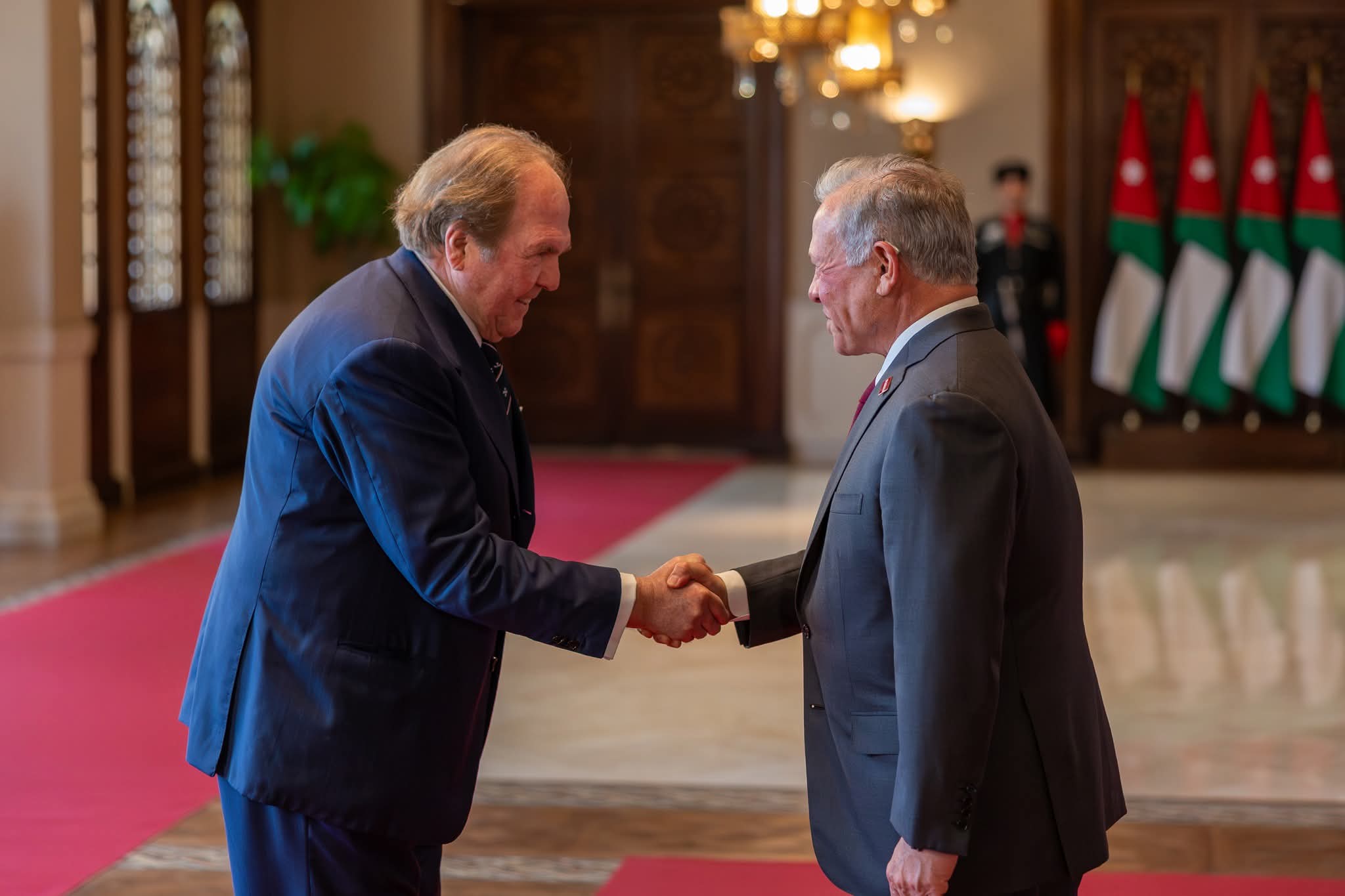 The Ambassador of the Order of Malta to Jordan presents his letters of credence to the King